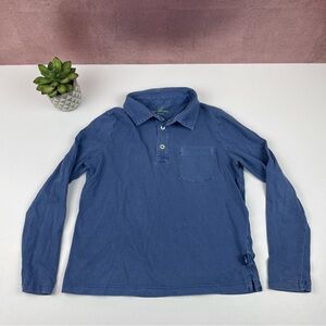 Vineyard Vines Solid Blue Long Sleeve Collared Shirt Boy Size 7